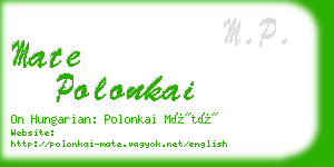 mate polonkai business card